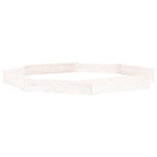 Sandbox with Seats White Octagon Solid Wood Pine