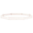 Sandbox with Seats White Octagon Solid Wood Pine