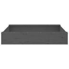 Sandbox with Seats Grey Square Solid Wood Pine