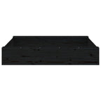 Sandbox with Seats Black Square Solid Wood Pine