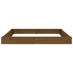 Sandbox with Seats Honey Brown Square Solid Wood Pine