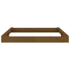 Sandbox with Seats Honey Brown Square Solid Wood Pine