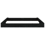 Sandbox with Seats Black Square Solid Wood Pine