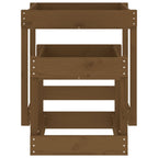 Sand Tables 2 pcs Honey Brown Solid Wood Pine