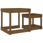 Sand Tables 2 pcs Honey Brown Solid Wood Pine