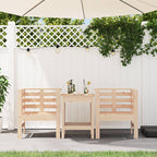 Garden Chairs 2 pcs 61.5x53x71 cm Solid Wood Pine