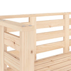 Garden Bench 111.5x53x71 cm Solid Wood Pine