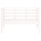 Garden Bench White 111.5x53x71 cm Solid Wood Pine