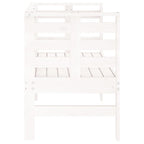 Garden Bench White 111.5x53x71 cm Solid Wood Pine