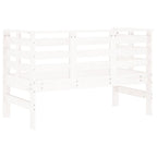 Garden Bench White 111.5x53x71 cm Solid Wood Pine