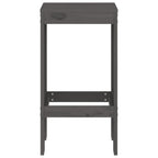 Bar Stools 2 pcs Grey 40x36x75 cm Solid Wood Pine