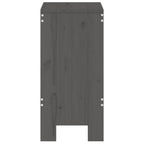 Bar Stools 2 pcs Grey 40x36x75 cm Solid Wood Pine