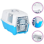 Pet Carrier White And Blue 48X31.5X33Cm Polypropylene