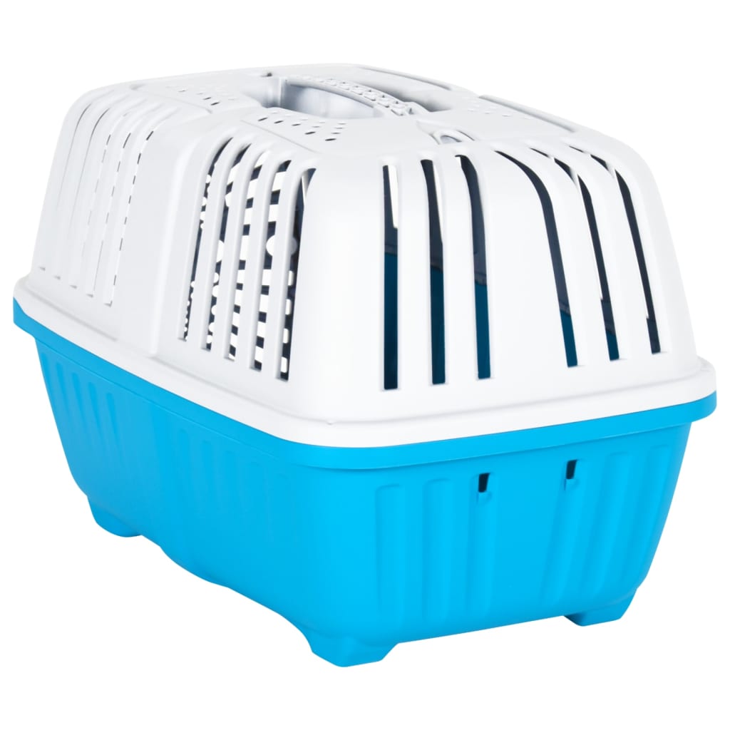 Pet Carrier White And Blue 48X31.5X33Cm Polypropylene