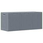 Garden Storage Box Grey PP Rattan 270 L