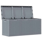 Garden Storage Box Grey PP Rattan 270 L