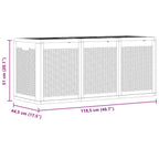 Garden Storage Box Grey PP Rattan 270 L