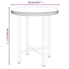 3 Piece Garden Dining Set Black Poly Rattan