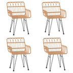 5 Piece Garden Dining Set Poly Rattan