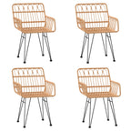 5 Piece Garden Dining Set Poly Rattan