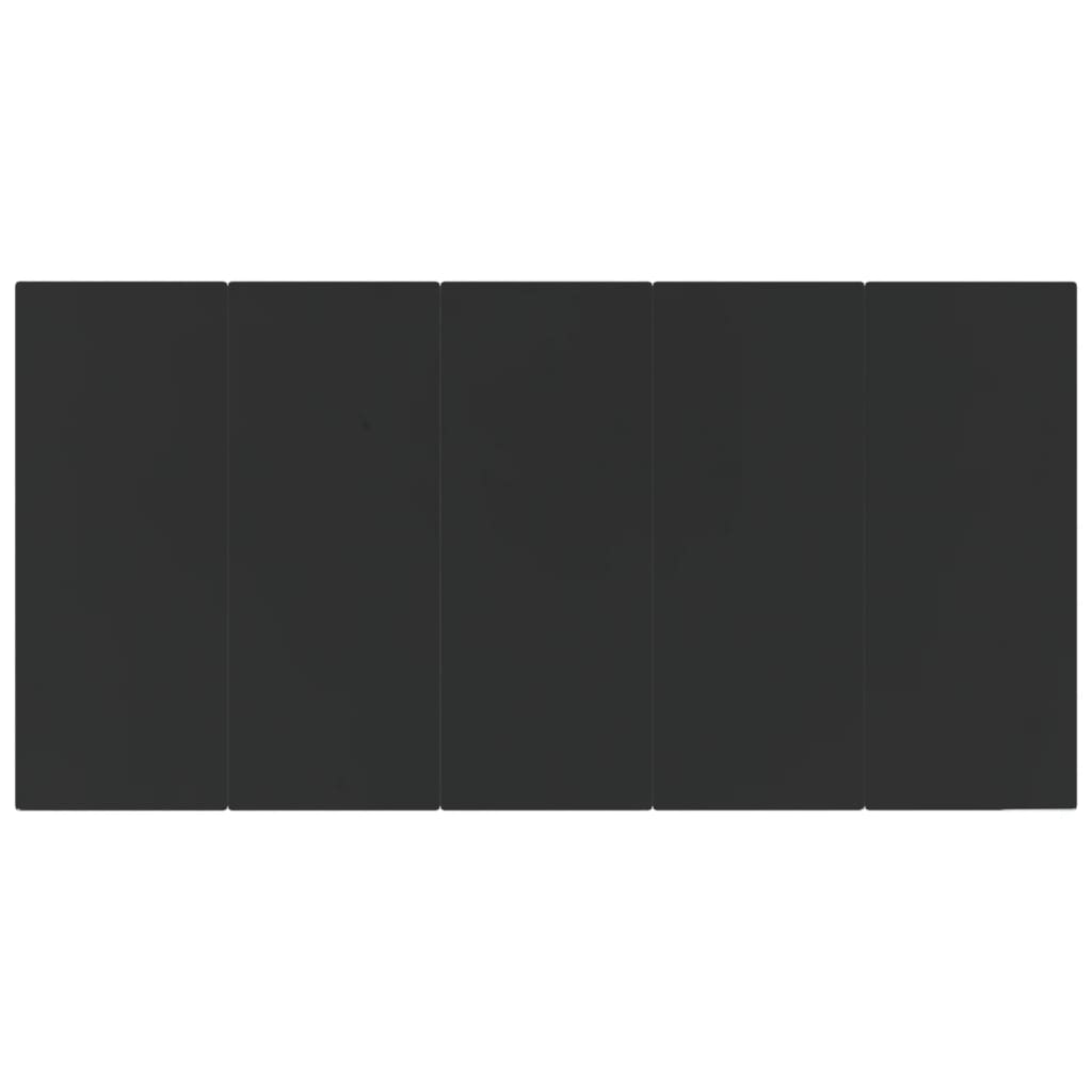 7 Piece Garden Dining Set Black Poly Rattan