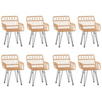 9 Piece Garden Dining Set Poly Rattan