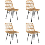 5 Piece Garden Dining Set Poly Rattan