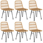 7 Piece Garden Dining Set Poly Rattan