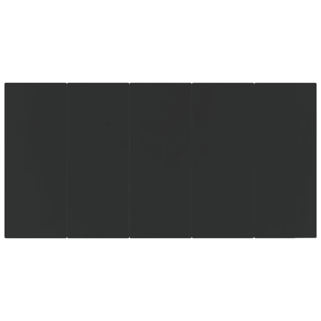 9 Piece Garden Dining Set Black Poly Rattan