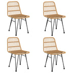 5 Piece Garden Dining Set Poly Rattan