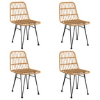 5 Piece Garden Dining Set Poly Rattan