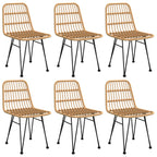 7 Piece Garden Dining Set Poly Rattan