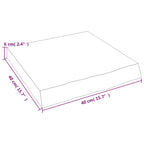 Bathroom Countertop 40x40x(2-6) cm Untreated Solid Wood