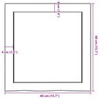Bathroom Countertop 40x40x(2-6) cm Untreated Solid Wood