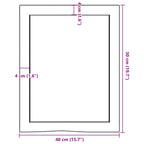 Bathroom Countertop 40x50x(2-4) cm Untreated Solid Wood