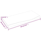Bathroom Countertop 60x30x2 cm Untreated Solid Wood