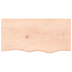 Bathroom Countertop 80x40x(2-6) cm Untreated Solid Wood