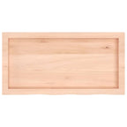 Bathroom Countertop 80x40x(2-6) cm Untreated Solid Wood