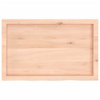 Bathroom Countertop 80x50x(2-6) cm Untreated Solid Wood