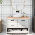 Bathroom Countertop 120x60x(2-6) cm Untreated Solid Wood