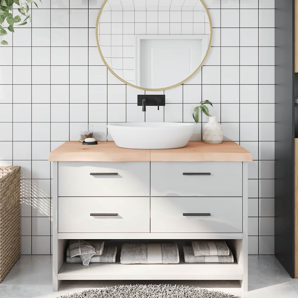 Bathroom Countertop 120x60x(2-6) cm Untreated Solid Wood