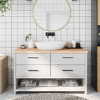 Bathroom Countertop 140x60x(2-6) cm Untreated Solid Wood