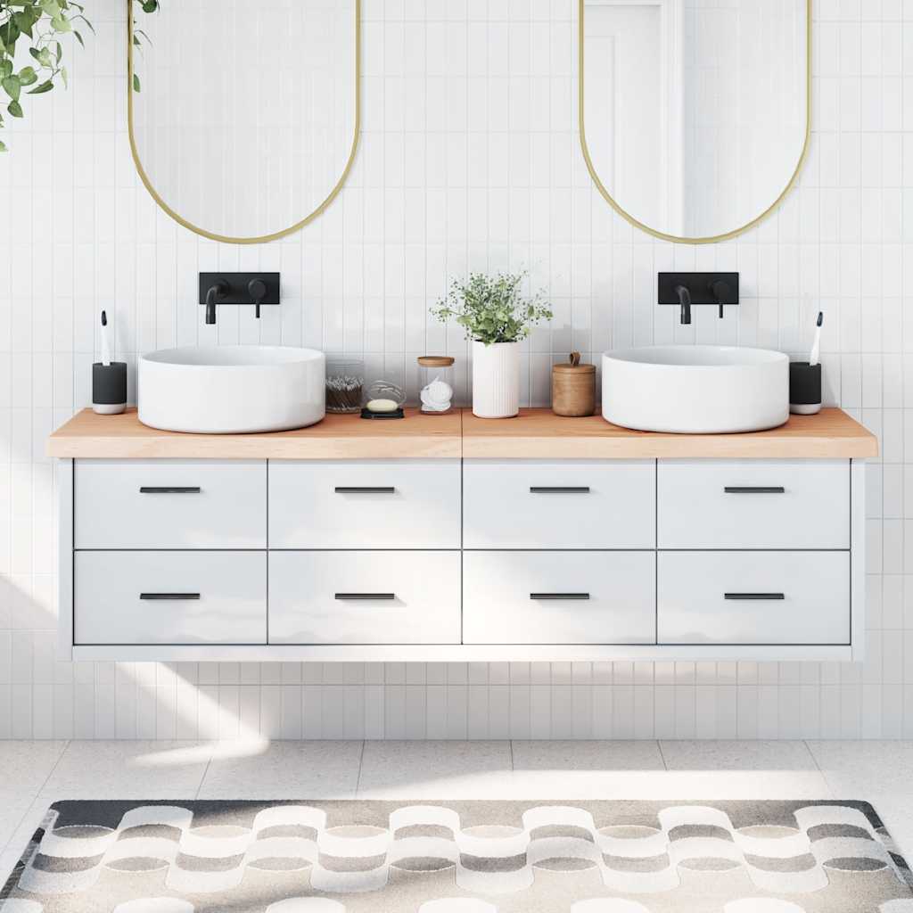 Bathroom Countertop 180x60x(2-6) cm Untreated Solid Wood