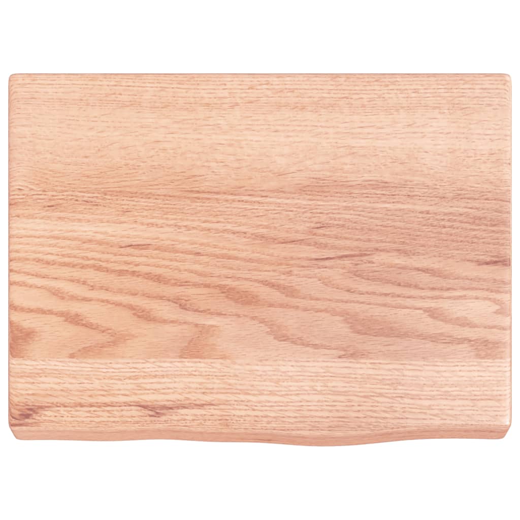 Bathroom Countertop Light Brown 40x30x(2-4) cm Treated Solid Wood