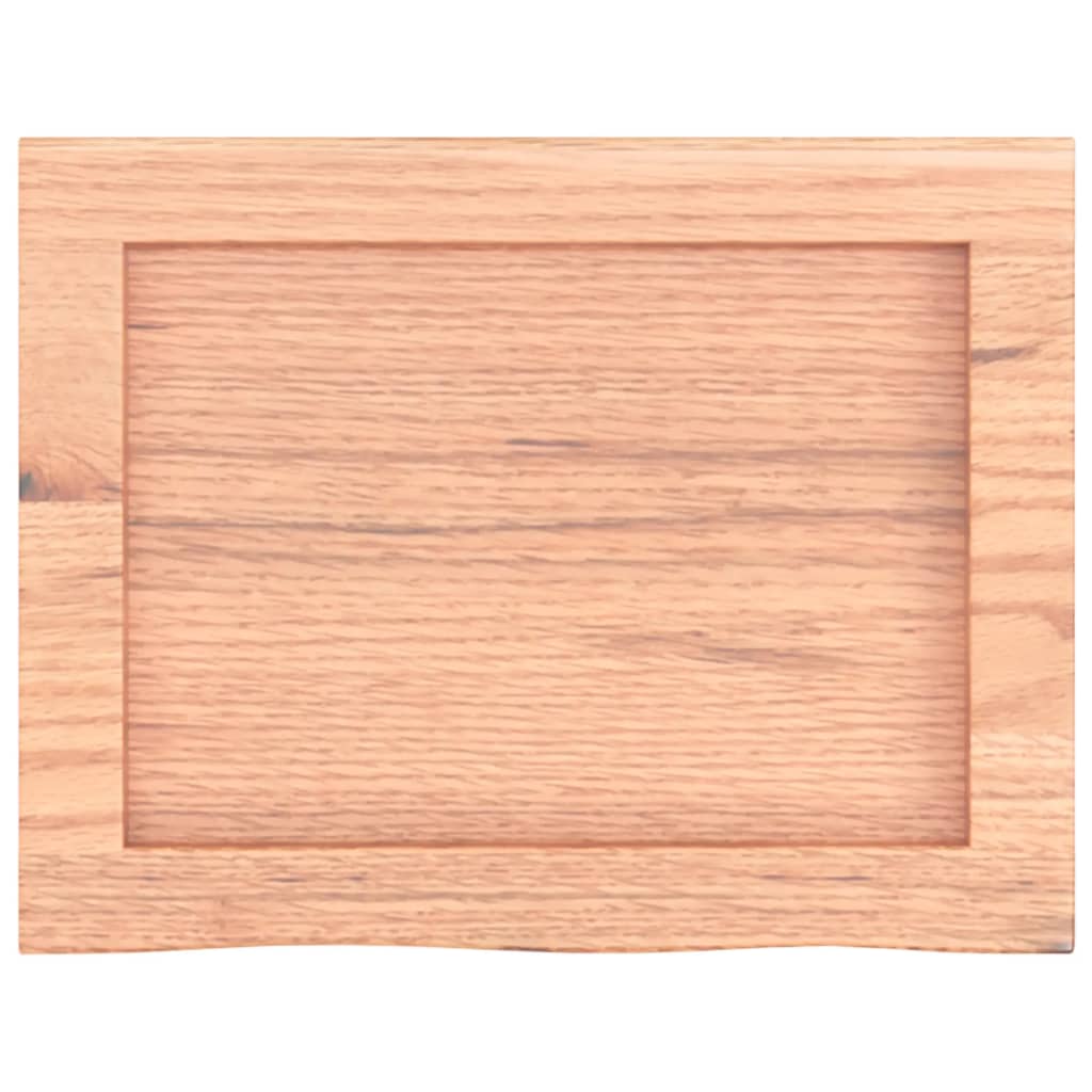 Bathroom Countertop Light Brown 40x30x(2-6) cm Treated Solid Wood