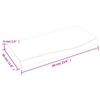 Bathroom Countertop Light Brown 60x30x(2-4) cm Treated Solid Wood