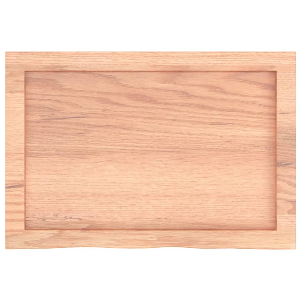 Bathroom Countertop Light Brown 60x40x(2-4) cm Treated Solid Wood