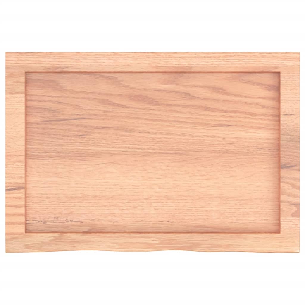 Bathroom Countertop Light Brown 60x40x(2-6) cm Treated Solid Wood