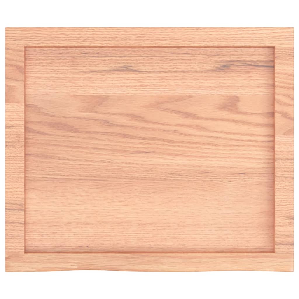Bathroom Countertop Light Brown 60x50x(2-6) cm Treated Solid Wood