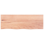 Bathroom Countertop Light Brown 80x30x(2-4) cm Treated Solid Wood